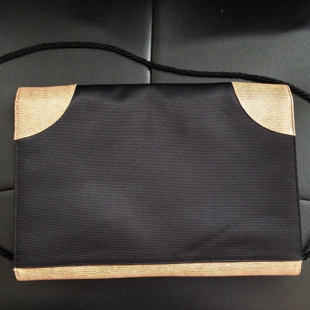 Vintage 70's Italian Leather raphael ROMA Clutch - Picture 2 of 6